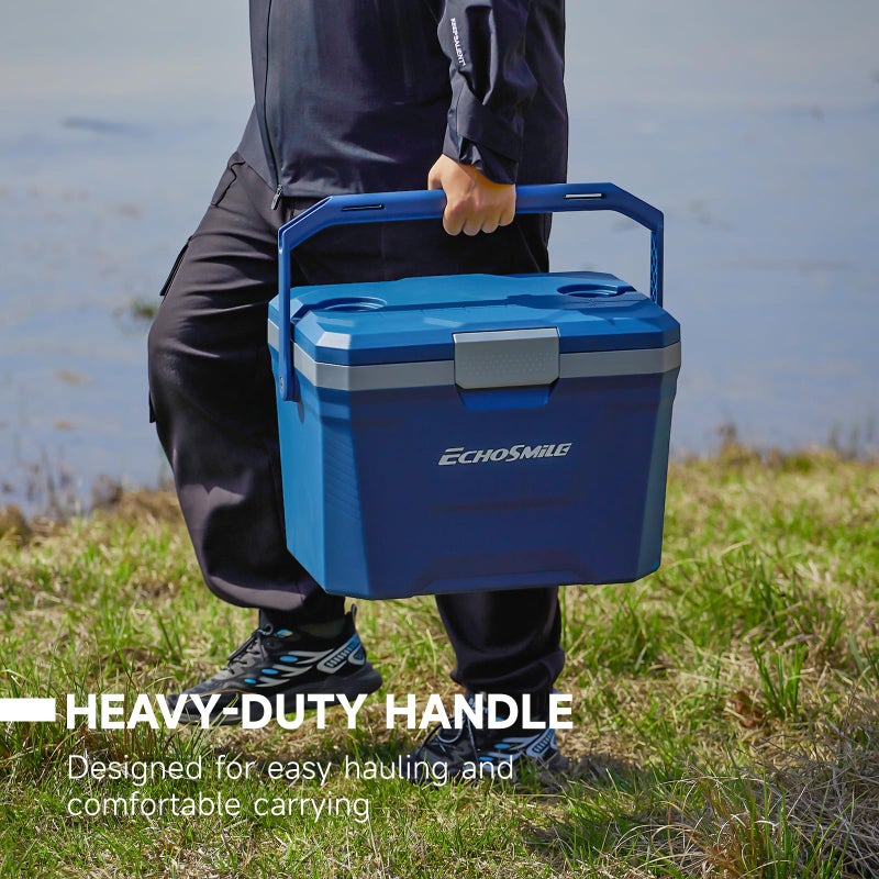 EchoSmile Ultra-Light Portable Cooler 20L/21qt, Outdoor Insulated Ice Chest Box - Image 3