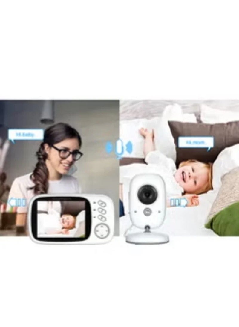 LETING 3.2inch LCD Display Wireless Babies Video Monitor With Night Vision Temperature Monitoring - Image 2
