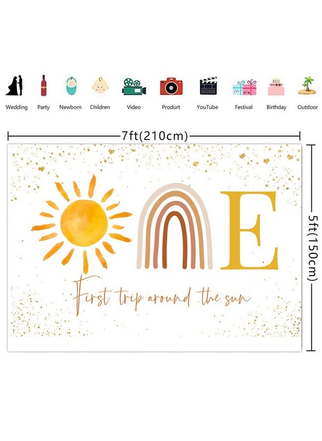 7×5Ft Boho Sun First Trip Around The Sun First Birthday Photography Backdrop Banner Muted Sunrise Wall Hanging Decor Sun Theme 1St Birthday Party Decoration Supplies For Boys Girls - pzsku/Z42F50CE0B1EF6561B665Z/45/_/1693483993/92318a6f-2ae3-4648-9b6f-b3781af67e9d