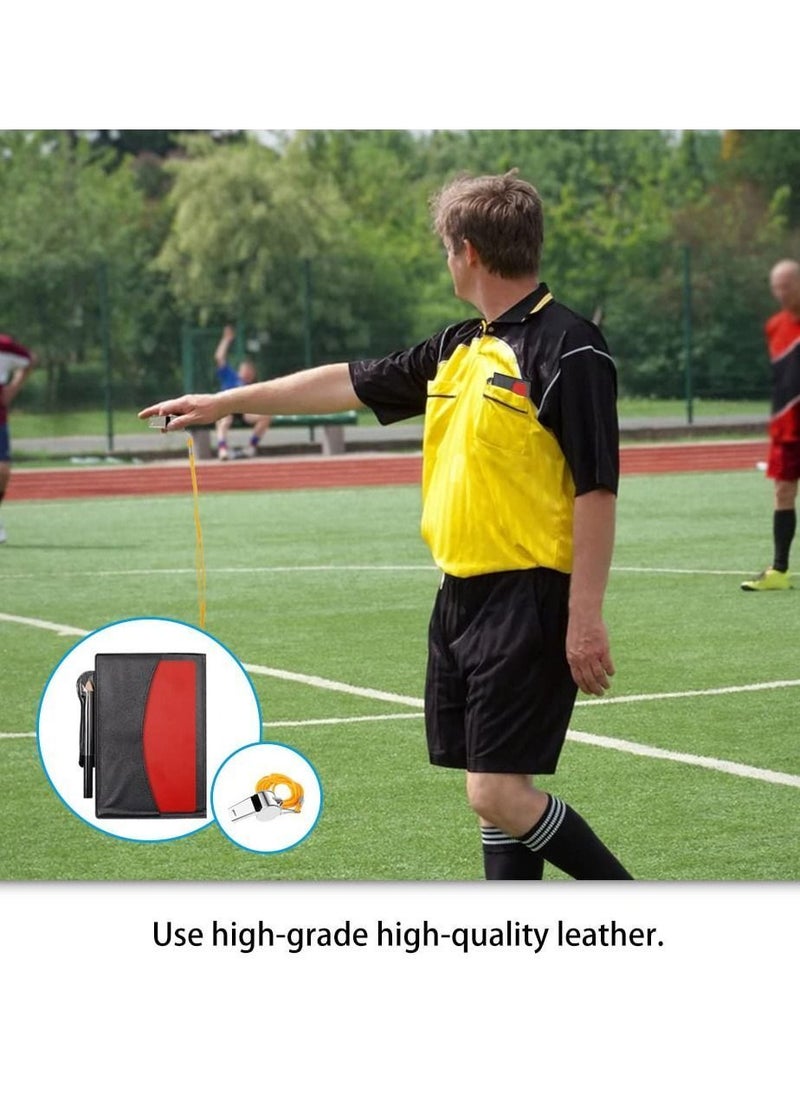 3-Piece Soccer Coach Whistle with Referee Card Set, Warning Red and Yellow Cards Metal for Game Sports, Football Penalty Wallet Record Sheet Pencil - pzsku/Z42F51B374239A03369FDZ/45/_/1677833356/d5ee6070-de66-4643-aa18-17ba7b23fb87