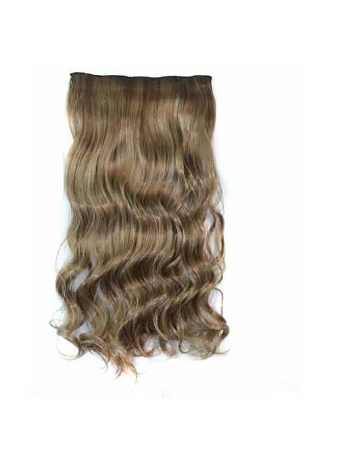 وصلة شعر طبيعي بتصفيفة مموجة مُزوّدة بعدد 5 مشابك للتثبيت بني 108غم
