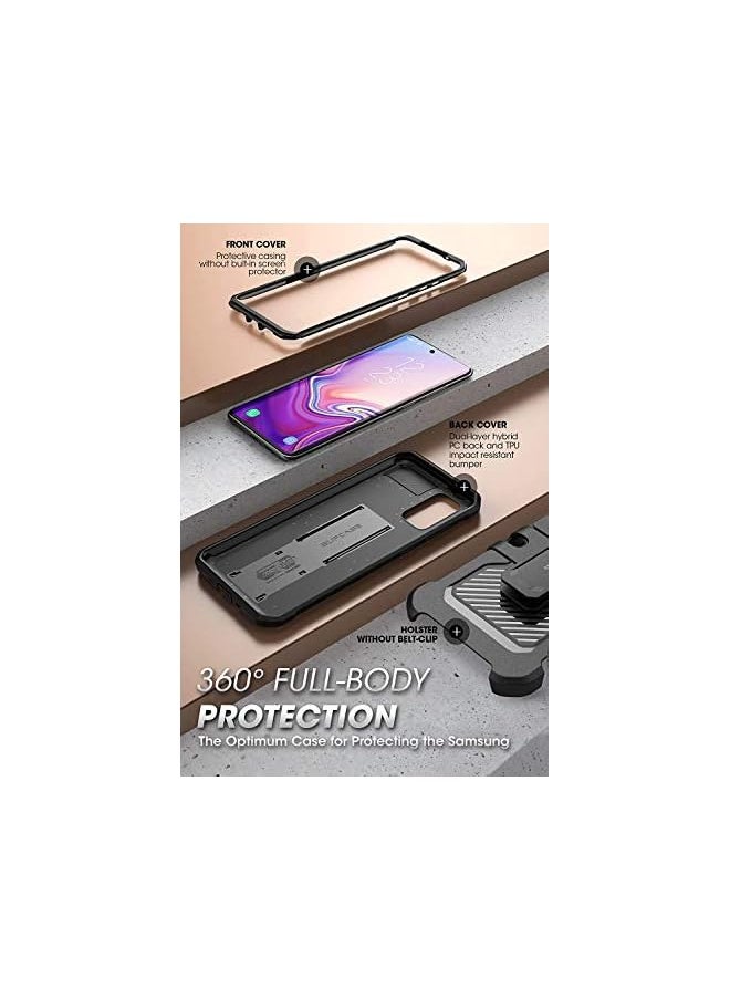SupCase - UB Pro Series Designed for Samsung Galaxy S20 Plus Case / S20 Plus 5G Case (2020 Release), Full-Body Dual Layer Rugged Holster & Kickstand Case Without Built-in Screen Protector (Black) - Image 1