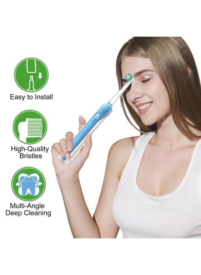 valuabletry 16 Pack Precision Replacement Brush Heads Compatible with Oral B Braun Electric Toothbrush. 8pcs White and 8pcs Black. - Image 3