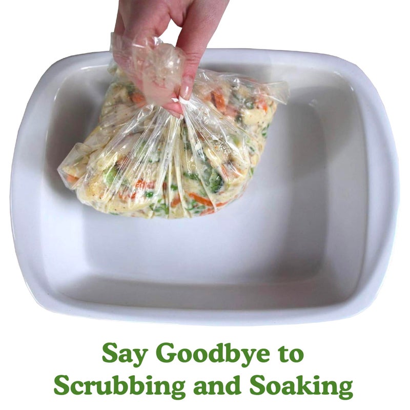 Regency Wraps Baking Dish Buddies, 14.5" X 19" pack of 25 Non-Stick Liners For Mess-Free Casseroles Dishes, Baking Sheets, glass and metal baking pans, Clear - Image 4