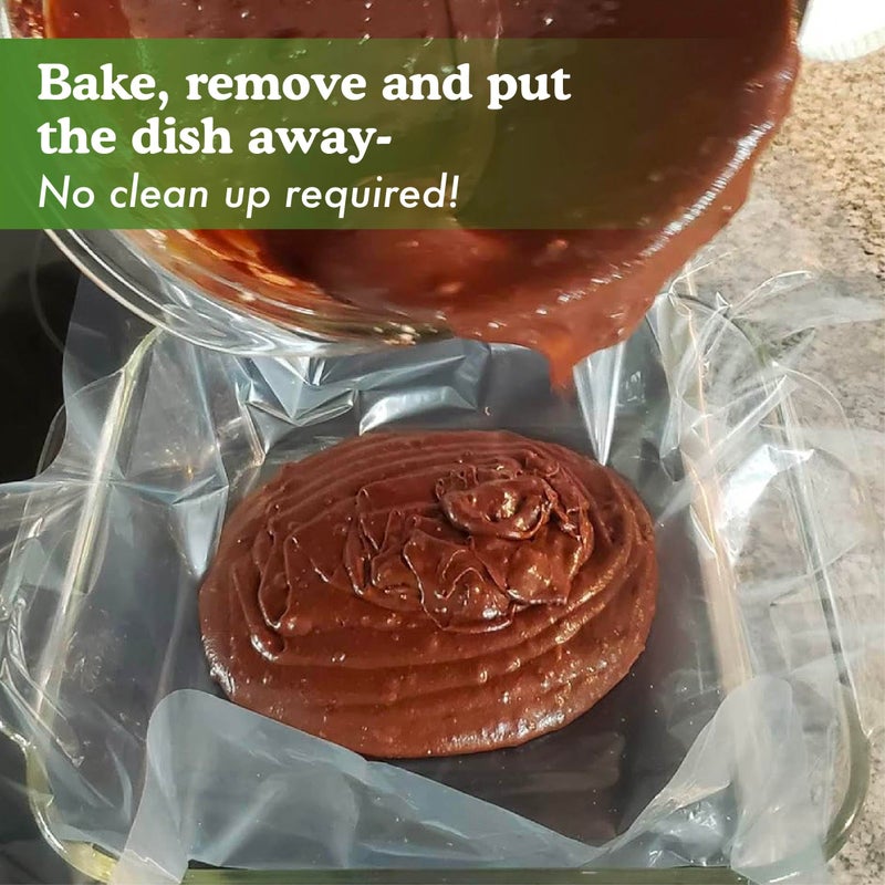 Regency Wraps Baking Dish Buddies, 14.5" X 19" pack of 25 Non-Stick Liners For Mess-Free Casseroles Dishes, Baking Sheets, glass and metal baking pans, Clear - Image 5