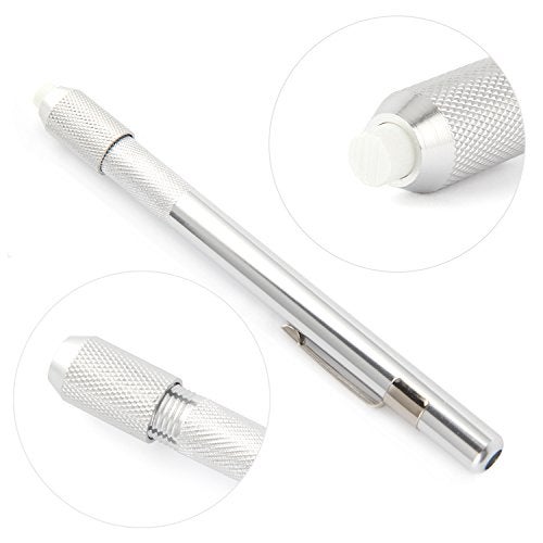 VASTOOLS Soapstone Holder Set, Flat and Round Soapstone Holder, Extra 10pcs Soapstone Refills, for Welders, Mark White Clear and Removable Markings, Best for Welding - Image 2