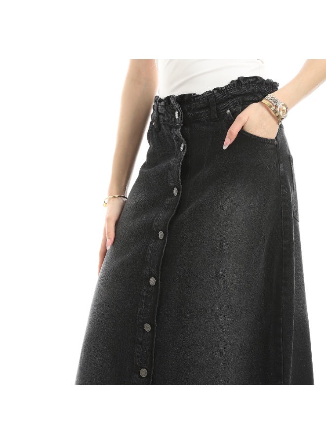 Coctail skirt-6437-black - Image 4