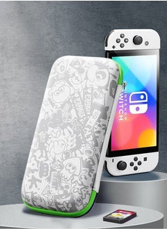 IINE Splatoon 3 Case Compatible with Nintendo Switch & Switch OLED, Switch Accessories with 10 Game Cartridges, Protective Hard Shell Travel Case Pouch for Switch Console  - Image 5