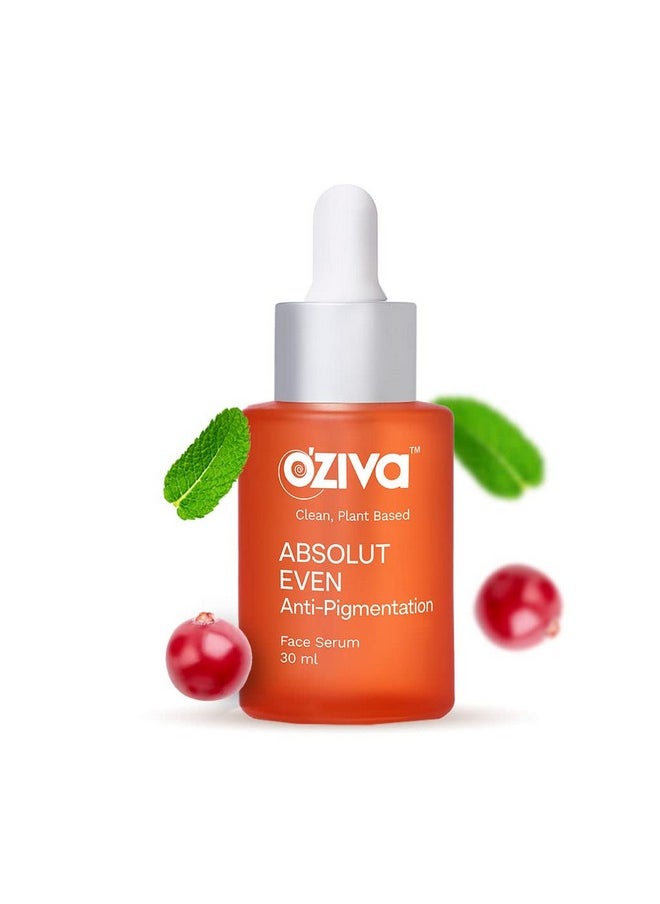 OZiva - Absolut Even Anti-Pigmentation Face Serum (With Phyto Niacinamide, Phyto Alpha Arbutin, Aloe Vera & Rosemary) For Hyperpigmentation & Dark Spot Correction (Absolute Even Face Serum, 30Ml) - Image 1