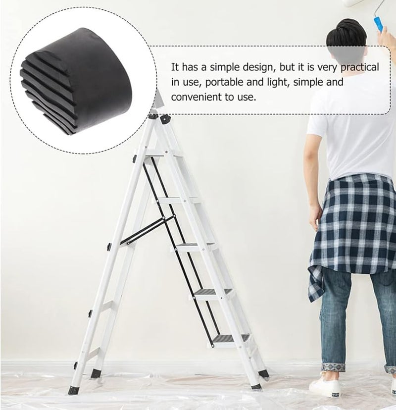 2Pcs Black Ladder Foot Covers Non Slip Protective Pads For Folding Step Ladder Accessories - Image 3