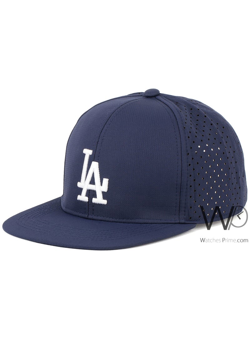 LA Dodgers Los Angeles Dodgers LA Snapback hip hop Cap Navy Blue Color Cotton Hat For Men  - Image 1
