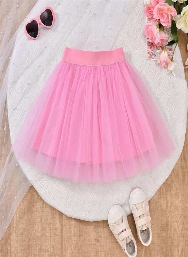CPEI 4th Birthday Outfit Girl,4 Year Old Fourth Four Shirt Skirt Outfit for Toddler Girls, Pink, 4 Years - Image 5
