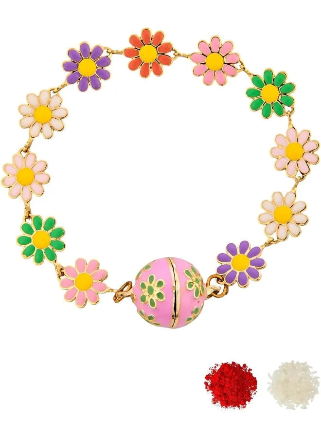 فويلا Colourful Flowers Kid'S Thread Rakhi
