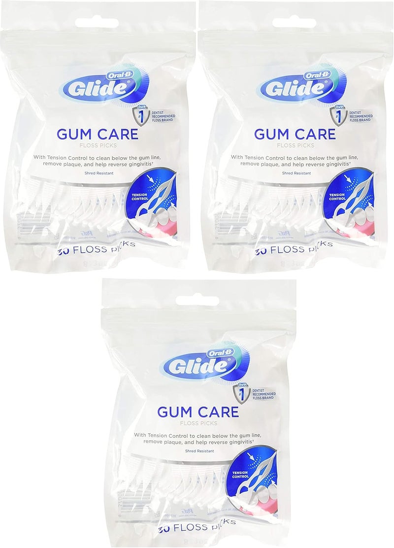 Glide Pro-Health Advanced Floss Picks 30 Ea,30 Count (Pack of 3) - Image 1
