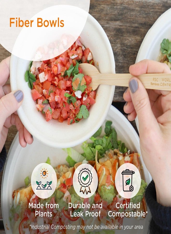 World Centric Compostable Bowls 11.5 oz - Plant Fiber Bowls, PFAS-Free, Freezer Safe - 250 Pack - Image 5