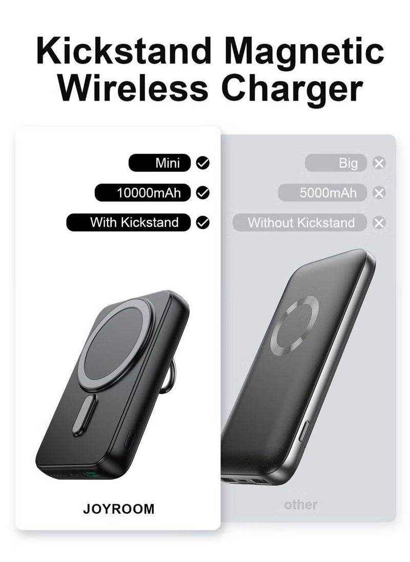 JAJEEK JR-W050 20W Power Bank 10000mAh with Ring Holder – Portable Fast Charging Power Bank, Compact & Lightweight, Black  - Image 2