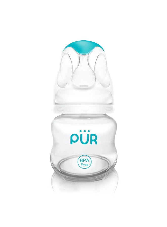 PUR Advanced Slim Glass Feeding Bottle - Superior Safety and Ergonomic Design for Babies | 60ml - Free from harmful substances and easy to clean - Image 2