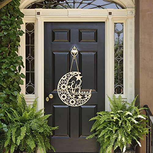 Haoser Ramadan Wreath Eid Mubarak Sign 12 inch Ramadan Decor,Eid Mubarak Door Sign Ramadan Decorations for Home 2025- Ramadan Decor - Ramadan Gifts -Ramadan Decorations for Home- eid Decor Item - Image 1
