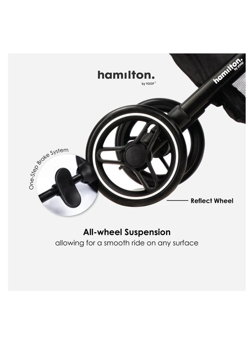 هاميلتون عربة أطفال هاميلتون باي يوب T1 باجي خفيفة الوزن - رمادية - Image 4