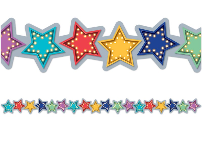 Teacher Created Resources (3495) Marquee Stars Die-Cut Border Trim - Image 1