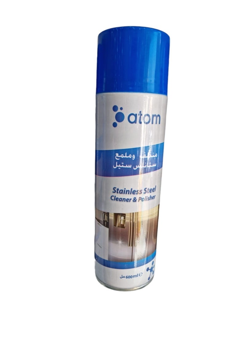 ATOM Stainless Steel Cleaner And Polisher Spray 600mL 
