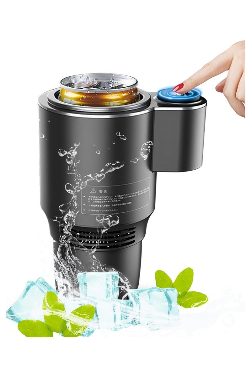 فيفب مبرد وسخان أكواب السيارة الذكي، كوب تبريد وتسخين 2 في 1، كوب تدفئة للسيارة، حامل أكواب للسيارة مزود بشاشة رقمية (أسود) - Image 1