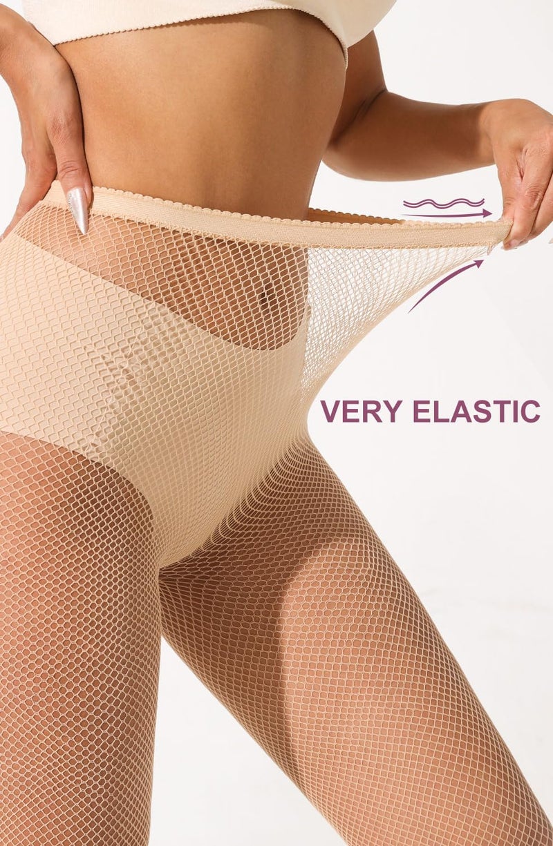 lmotpe Nude Fishnet Stockings for Women Small Mesh Fishnets Womens Fishnet Tights Stockings for Women - Image 5