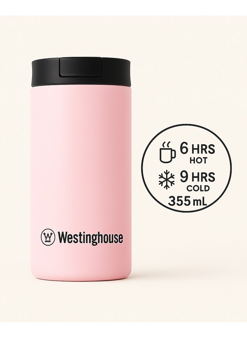 Westinghouse Professional Stainless Steel Vacuum Insulated Tumbler 355ml, BPA-Free, Keeps Drinks Hot for 6 Hrs & Cold for 9 Hrs  - Image 2
