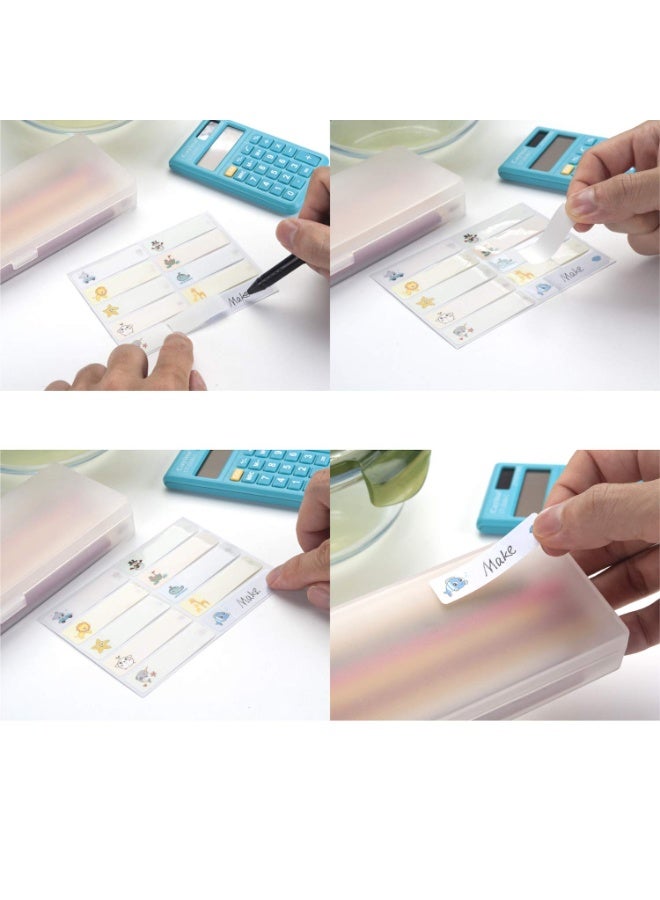 VIUAUAX 200 قطعة من الملصقات متعددة الاستخدامات، ذاتية اللصق، ملصقات زجاجات أطفال للحضانات، ملصقات ذاتية التغليف، ملصقات أسماء مقاومة للماء، ملصقات قابلة للكتابة، ملصقات آمنة للاستخدام في غسالة الأطباق، ملصقات مدرسية للأطفال برسومات كرتونية - Image 4