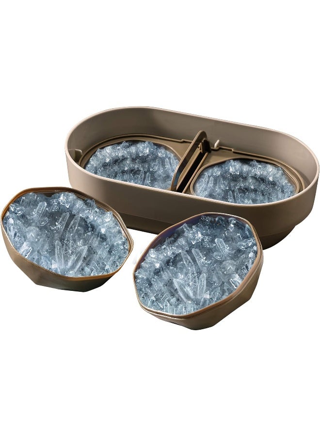 4M KidzLabs Grow Your Crystal Geodes Science Kit – Grow Two Sparkling Crystal Geodes Inside Realistic Shell Containers with Stands, Mixing Tools & Full Instructions – STEM Chemistry Kit Ages 8+ | 00-03919/EU - Image 3