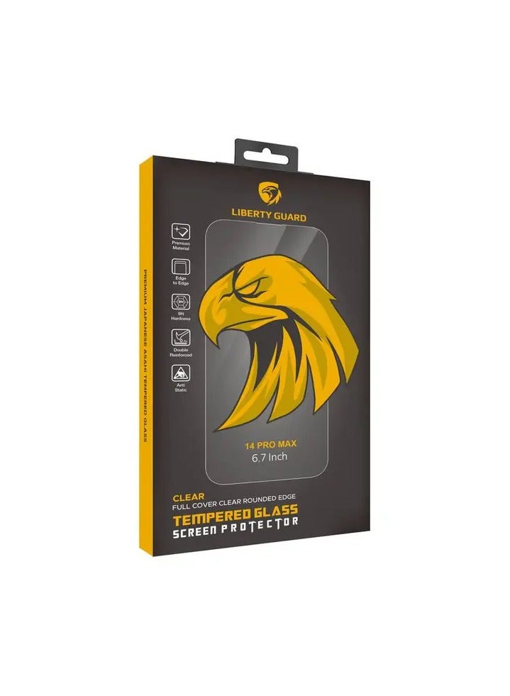 لبرتي جارد غطاء كامل 2.5D شفاف DR لهاتف iPhone 14 Pro Max - شفاف - Image 3