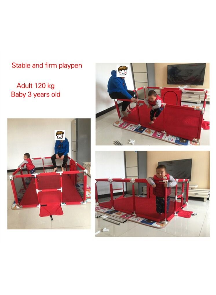 DubaiGallery Playpen Portable Large Size Kids Safety Playpen Mesh Basketball Hoop Folding Playground Safety Goods - Image 4