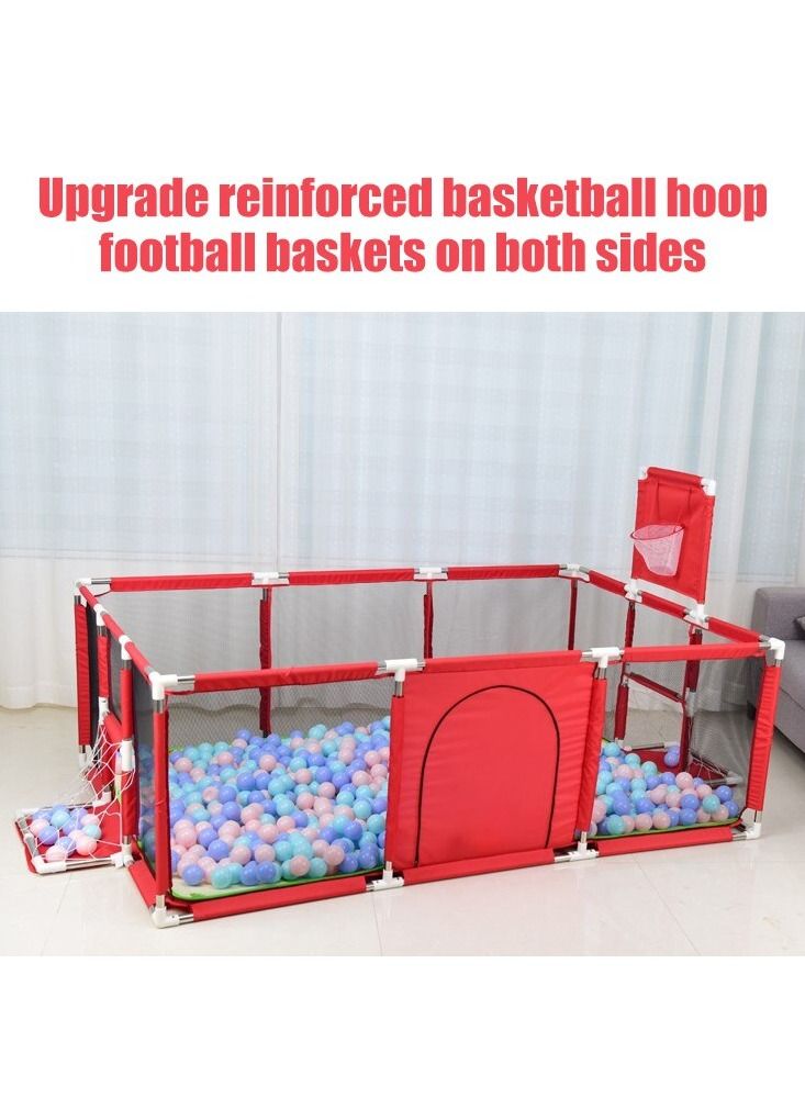 DubaiGallery Playpen Portable Large Size Kids Safety Playpen Mesh Basketball Hoop Folding Playground Safety Goods - Image 3