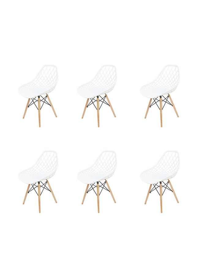 JILPHAR FURNITURE - Jilphar Furniture Modern Style Polypropylene Dining Chair Set of 6pcs - Image 1