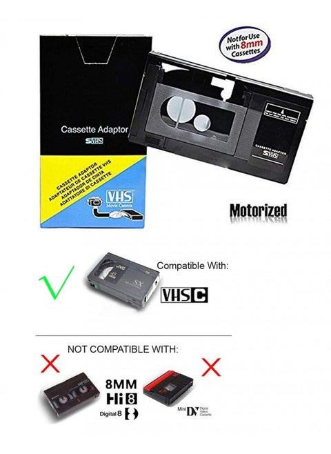 Motorized Vhs-C Cassette Adapter For Jvc C-P7U Cp6Bku C-P6U,Panasonic Pv-P1,Rca Vca115, Model: , Electronics And Accessories Store