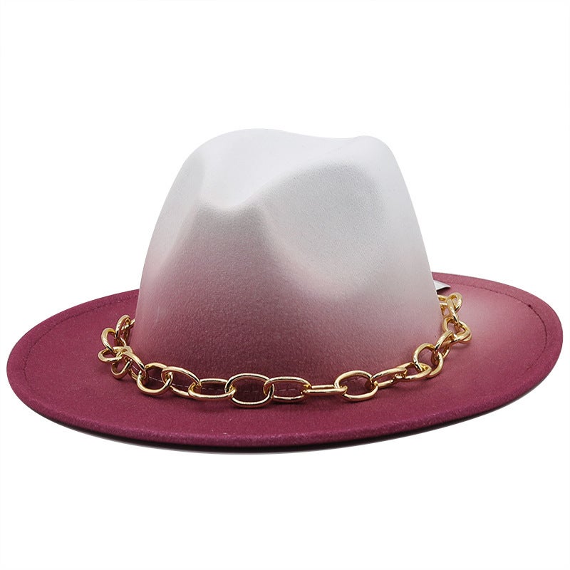Winter  Fedora Hat Women 3D Letter Elastic Band 10CM Hat - Image 3