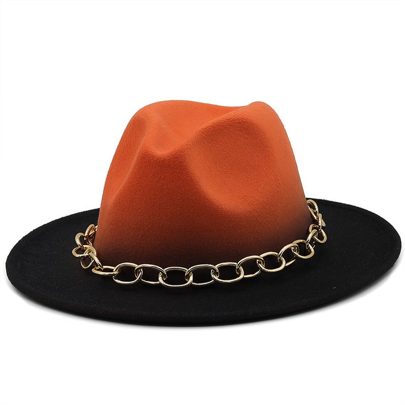 Winter  Fedora Hat Women 3D Letter Elastic Band 10CM Hat - Image 1