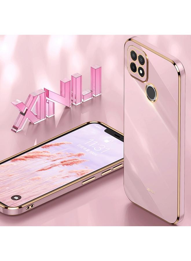 اس-توب جراب لهاتف Realme C21Y من XINLI، جراب هاتف TPU مطلي بالكهرباء 6D بحافة مستقيمة - Image 3