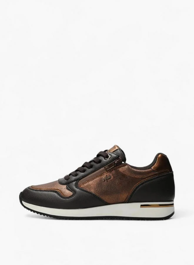 Mexx BROWN Textured Lace-Up Sneakers for Women | Best Price UAE