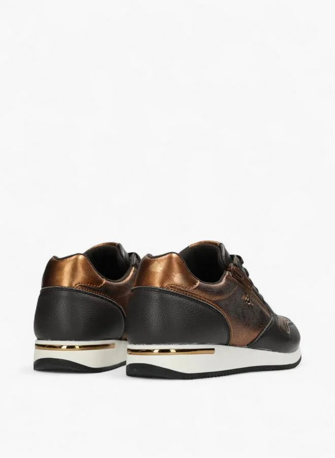 Mexx BROWN Textured Lace-Up Sneakers for Women | Best Price UAE