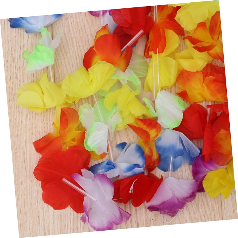 Hawaiian Flower Lei Bunting Banner For Luau Tropical Party Decorations Medium Multi Color - Image 3