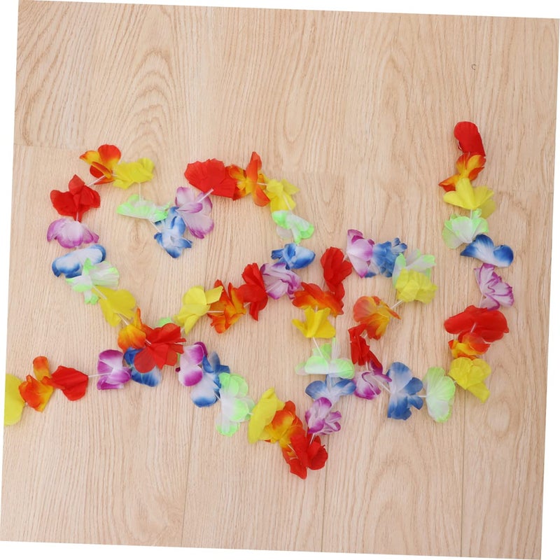 Hawaiian Flower Lei Bunting Banner For Luau Tropical Party Decorations Medium Multi Color - Image 5