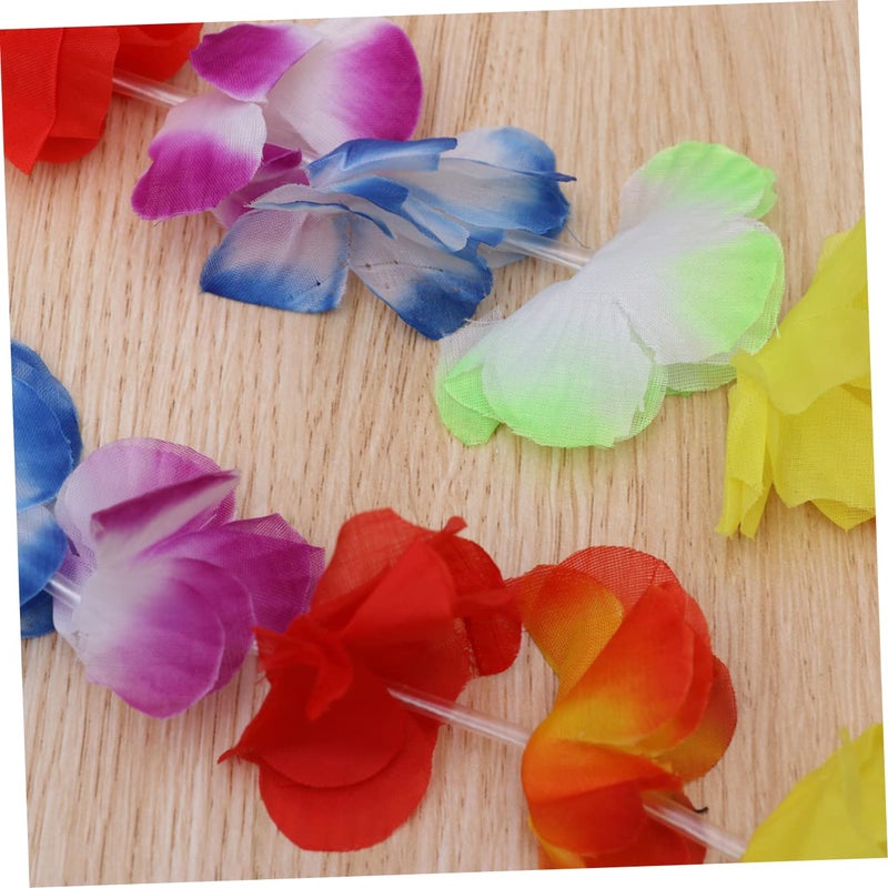 Hawaiian Flower Lei Bunting Banner For Luau Tropical Party Decorations Medium Multi Color - Image 4