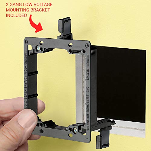 DIYTECH Premium 12 Speaker Wall Plate, Supports 12 Configurations, Screwless 2 Gang Plate with Speaker Port - Image 5