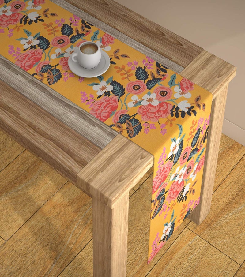 AEROHAVEN™ Abstract Multicolour HD Digital Premium Modern 4 Seater Table Runner Cloth - TR-08 - (Multicolor, 13 x 60 Inch) - Image 1
