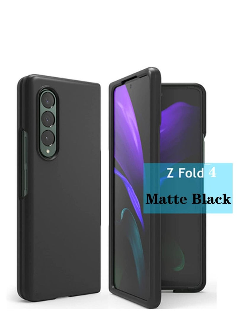 Rock Pow Suit for Samsung Galaxy Z Fold 4 Phone Case Matte Black, Ultra Thin PC Hard Shell Full Protection Slim Fit Durable Protective Phone Case Cover for Z Fold 4 5G 2022(Matte Black) - Image 2