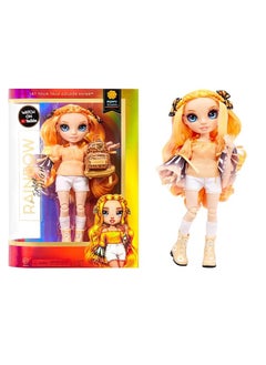 RAINBOW HIGH Rainbow High Jr Poppy Rowan 9 Inch Orange Fashion Doll with Doll Accessories- Open and Closes Backpack, Great Gift for Kids 6-12 Years Old and Collectors, Multicolor, 9 inches  - Image 1