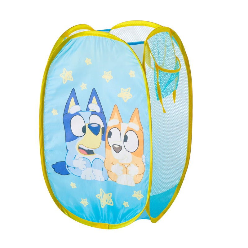 Idea Nuova Bluey Pop-Up Hamper With Carry Handles - 21"" X 13.5""  Bluey And Bingo Design  Lightweight & Collapsible Laundry Basket For Kids Bedroom  Bathroom  Or Playroom - Image 1