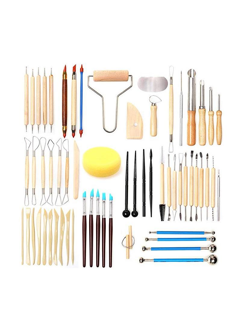 general 61-Piece Clay Sculpting And Smoothing Wax Carving Pottery Ceramic Tools Set - Image 1
