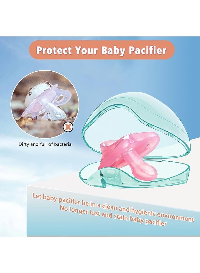 Smlpuame Pacifier Case, 4 Pack BPA Free Pacifier Holder Case, Transparent Container Box for Baby Binky - Image 2